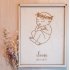 Houten naambord met lijstje BABY GIRL