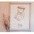 Houten naambord met lijstje BABY GIRL