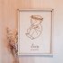 Houten naambord met lijstje BABY GIRL