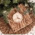 Houten kerstbal Auto met kerstboom